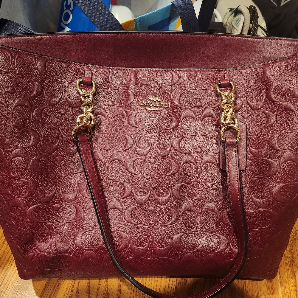 NWOT Coach Red Leather